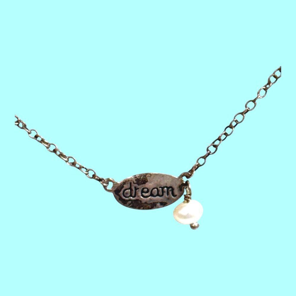 Silpada 925 Sterling Silver Cultured Pearl DREAM Oval Pendant Necklace 16" Gift